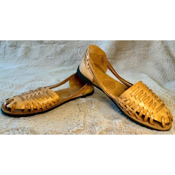 FK Leather Boys Sandals Size 3 Brown - Picture 2 of 9